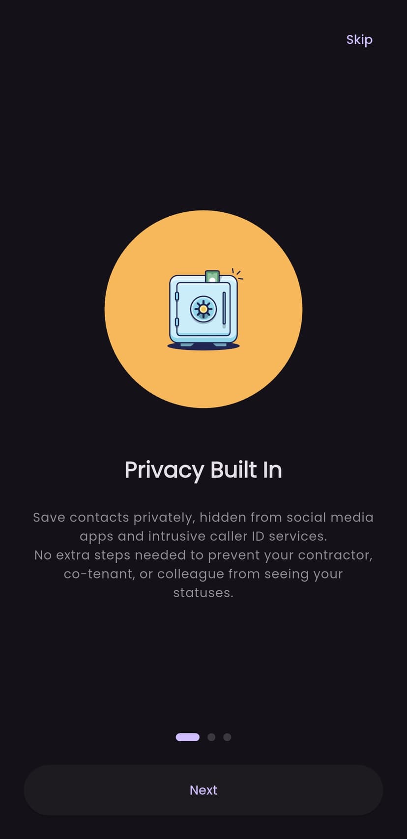 Privacy Built In screenshot